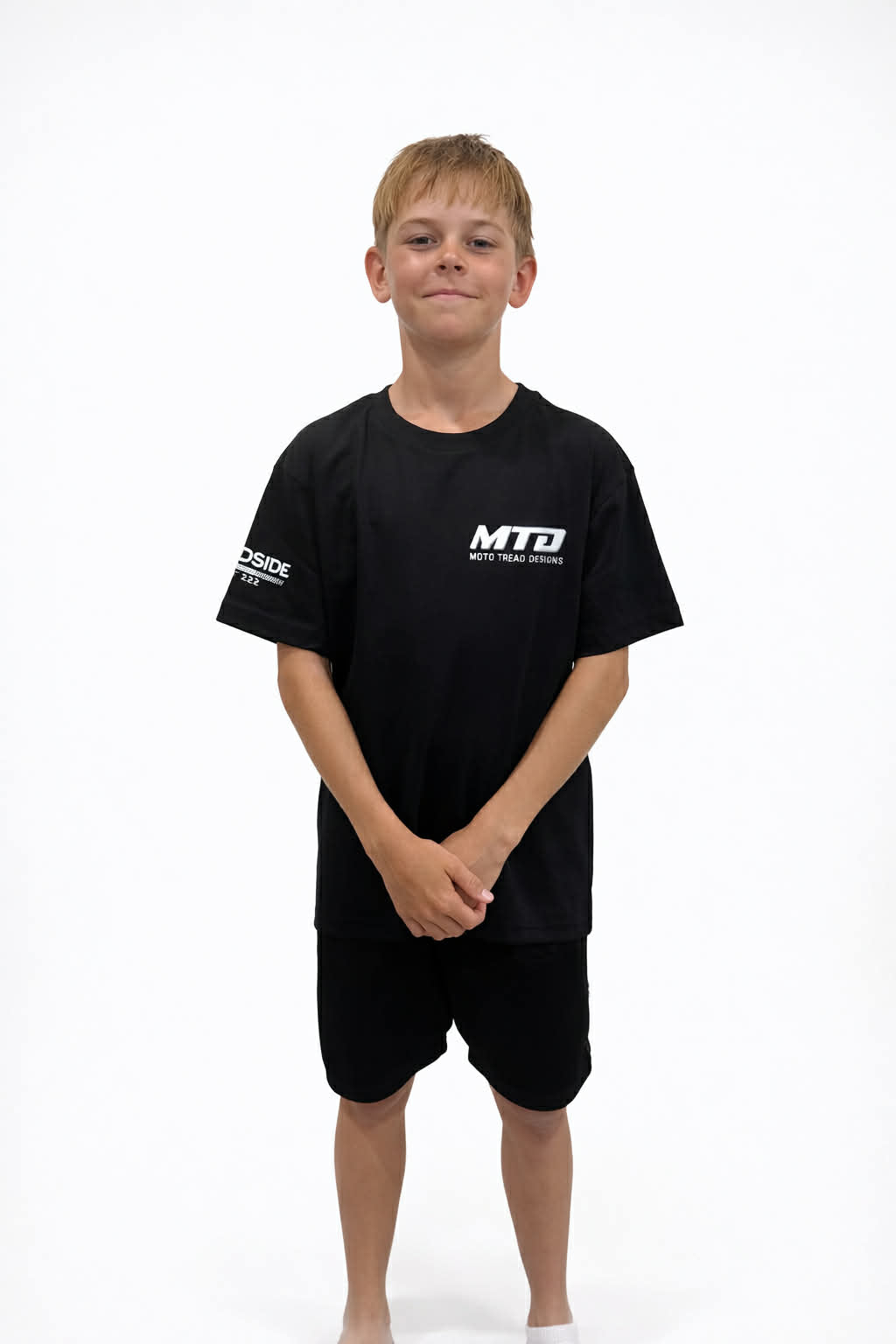 Moto tread boys black t-shirt