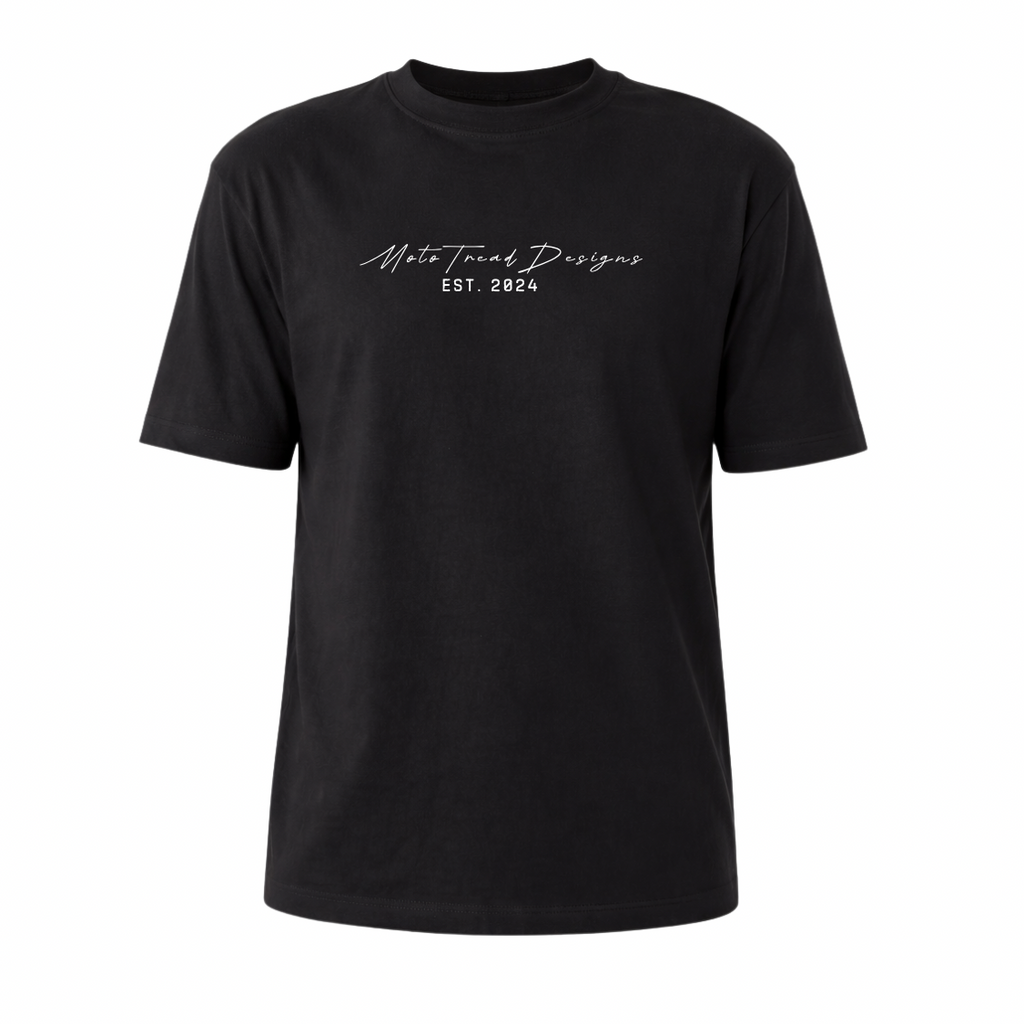Moto Tread Designs Est. 2024 Text T