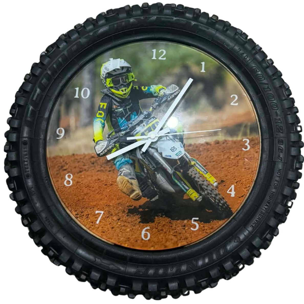 Custom 65cc rear tyre print – motocross-inspired wall art for riders and fans