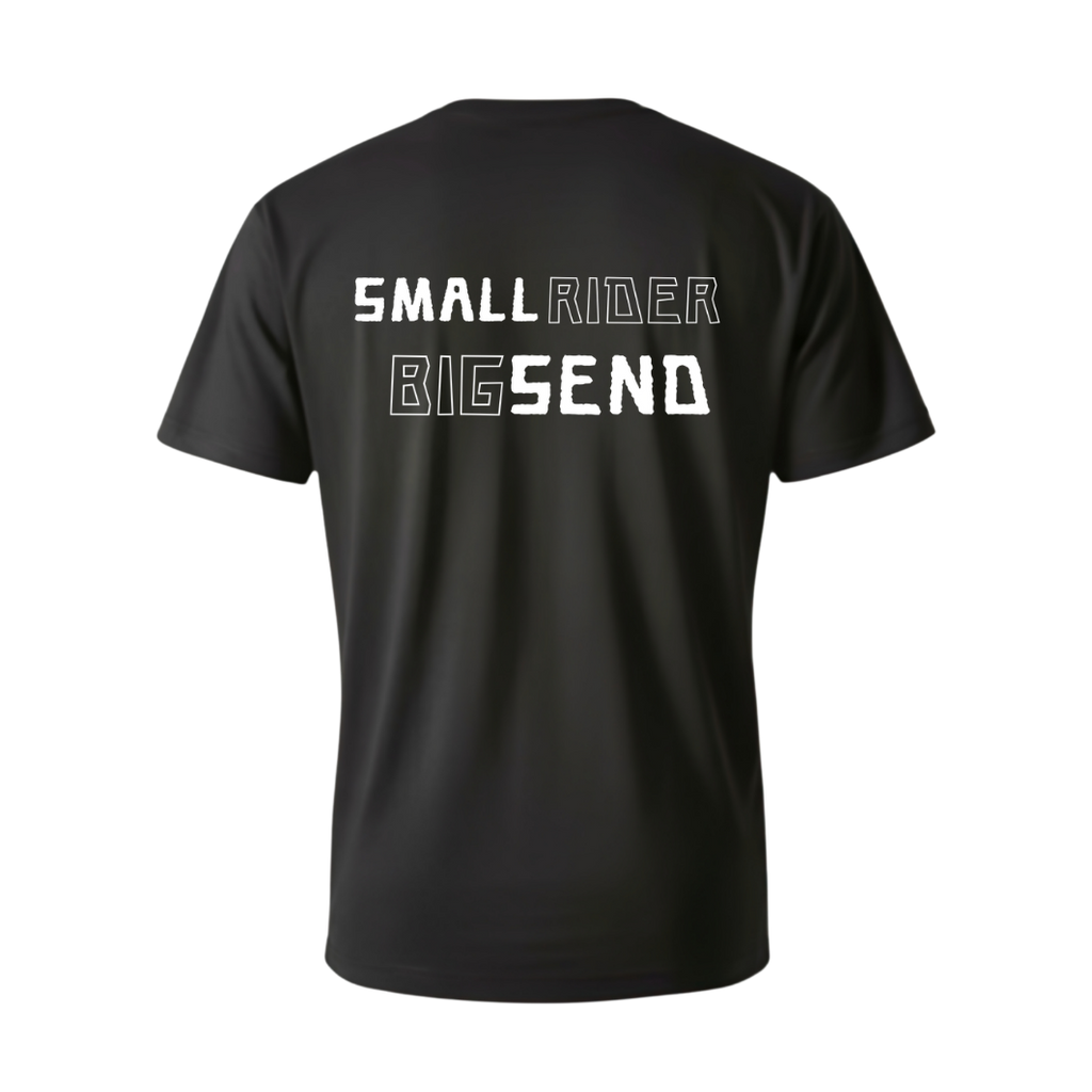 moto treads black small rider big send black t-shirt