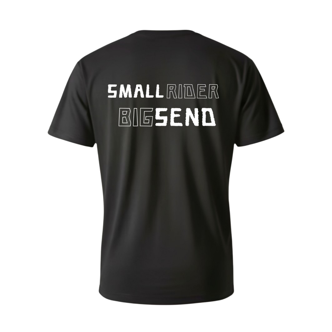 moto treads black small rider big send black t-shirt
