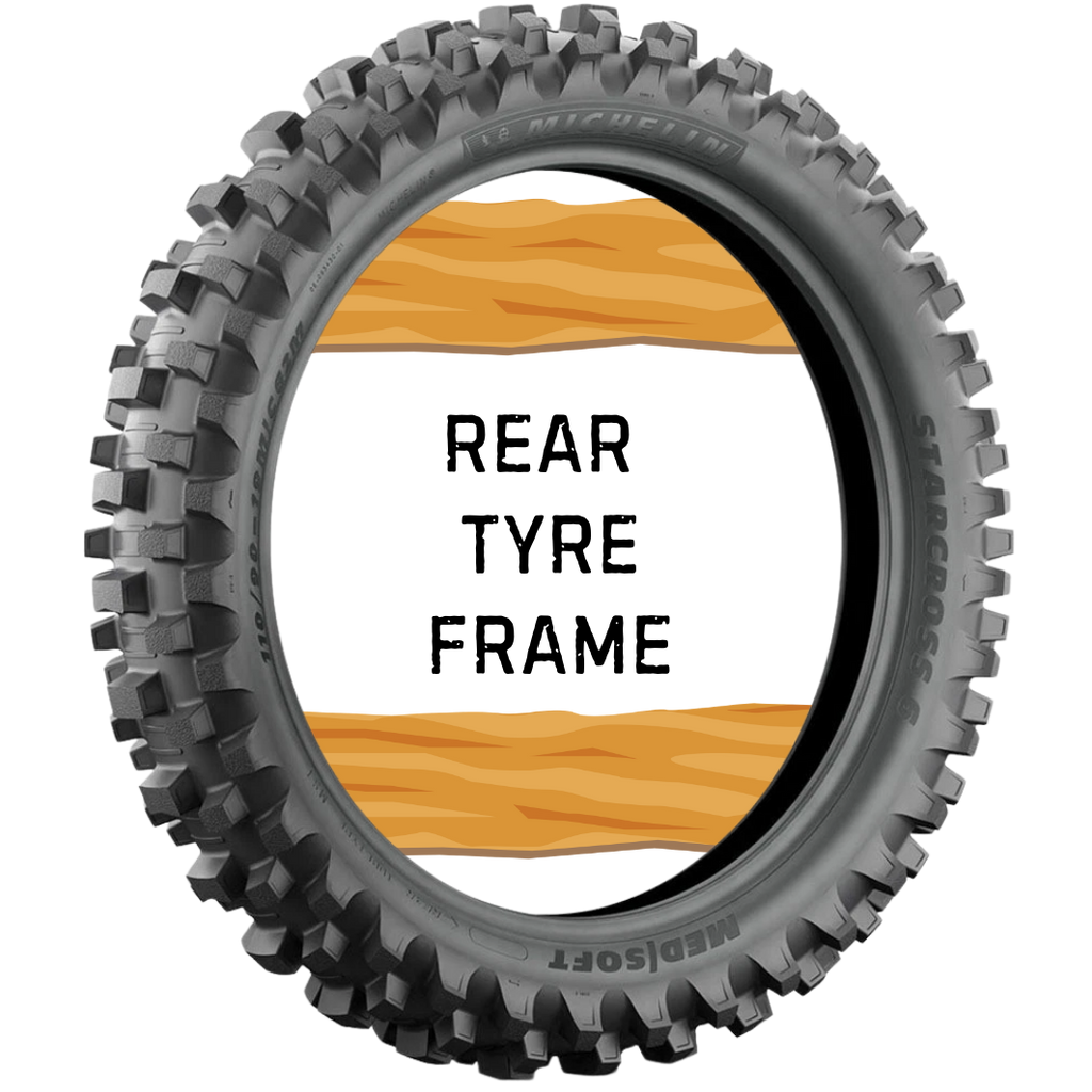 rear tyre recycled clock frame
