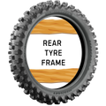 rear tyre recycled clock frame
